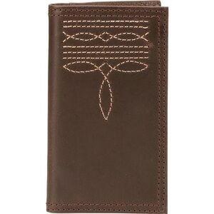 JUSTIN BOOTS NIB NWT Jr Rodeo Leather Brown Mens Wallet Boys